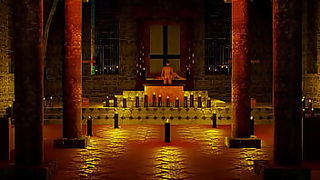 step son massaging mom