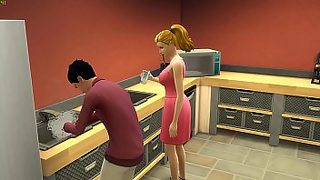 son fucks mom and teen sister